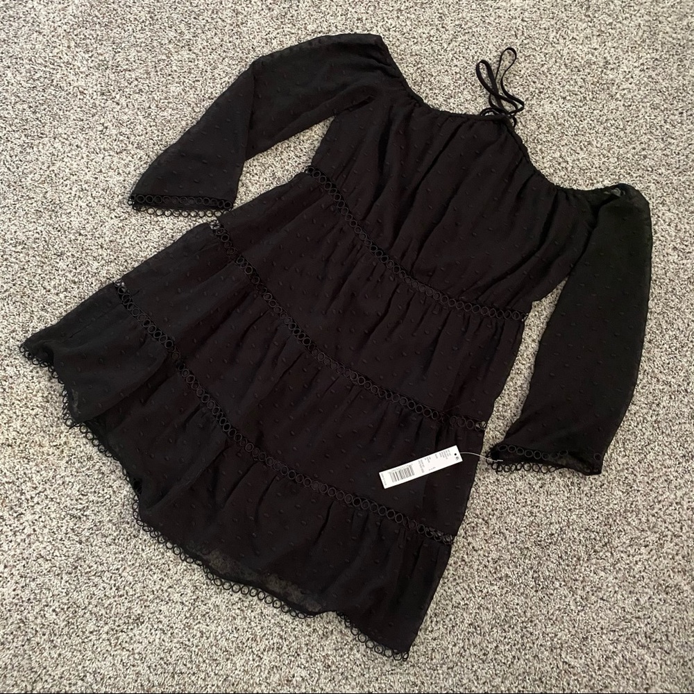 NWT Gianni Bini Little Black Dress Small Black Lace